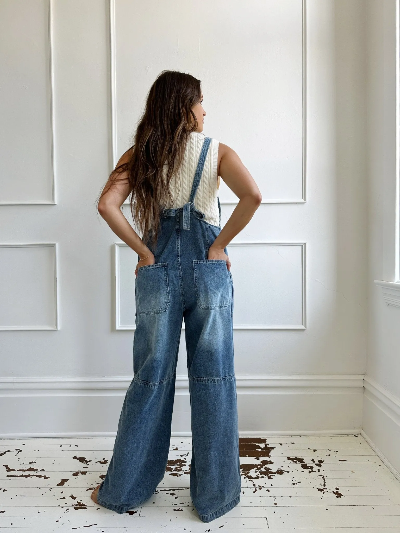 Oversized Denim Overalls