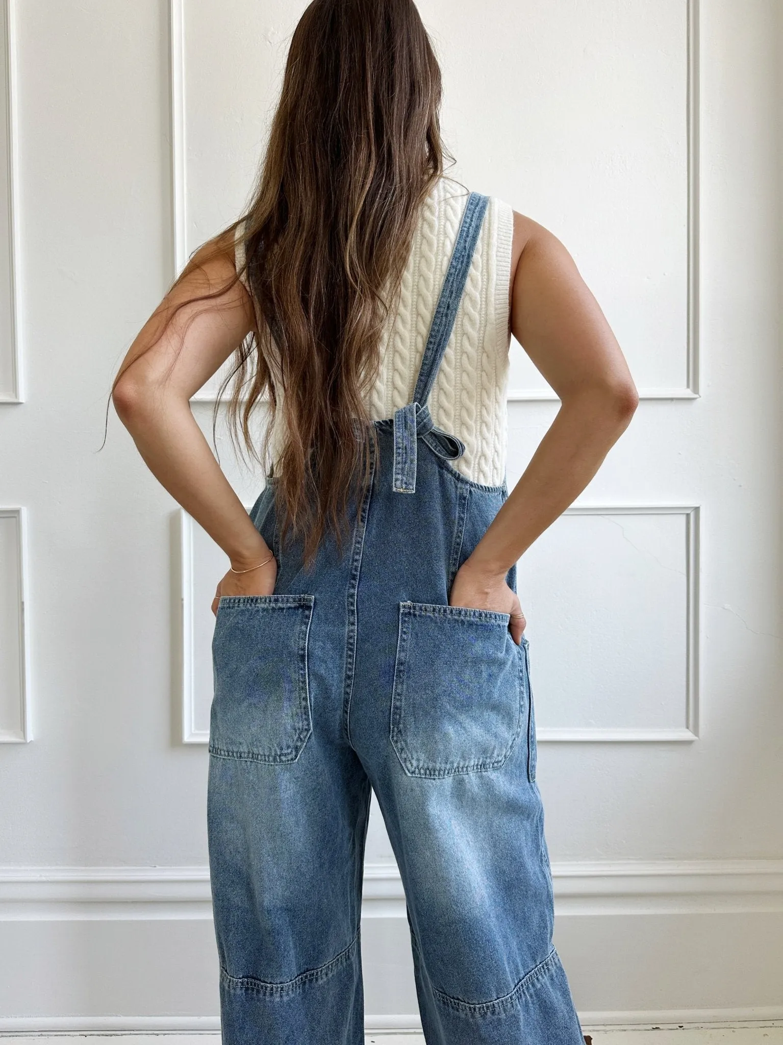 Oversized Denim Overalls