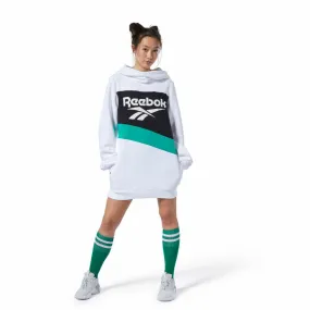 Reebok Apparel Women Classics Vector Hooded Dress WHITE