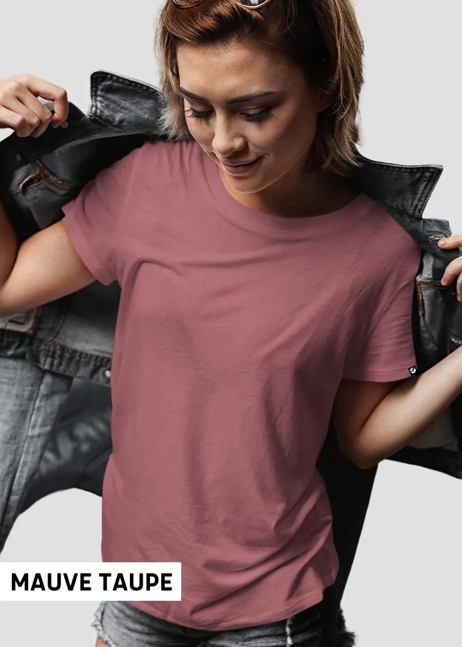 Solid Half Sleeve T-Shirt Women Combo - Pack of 3