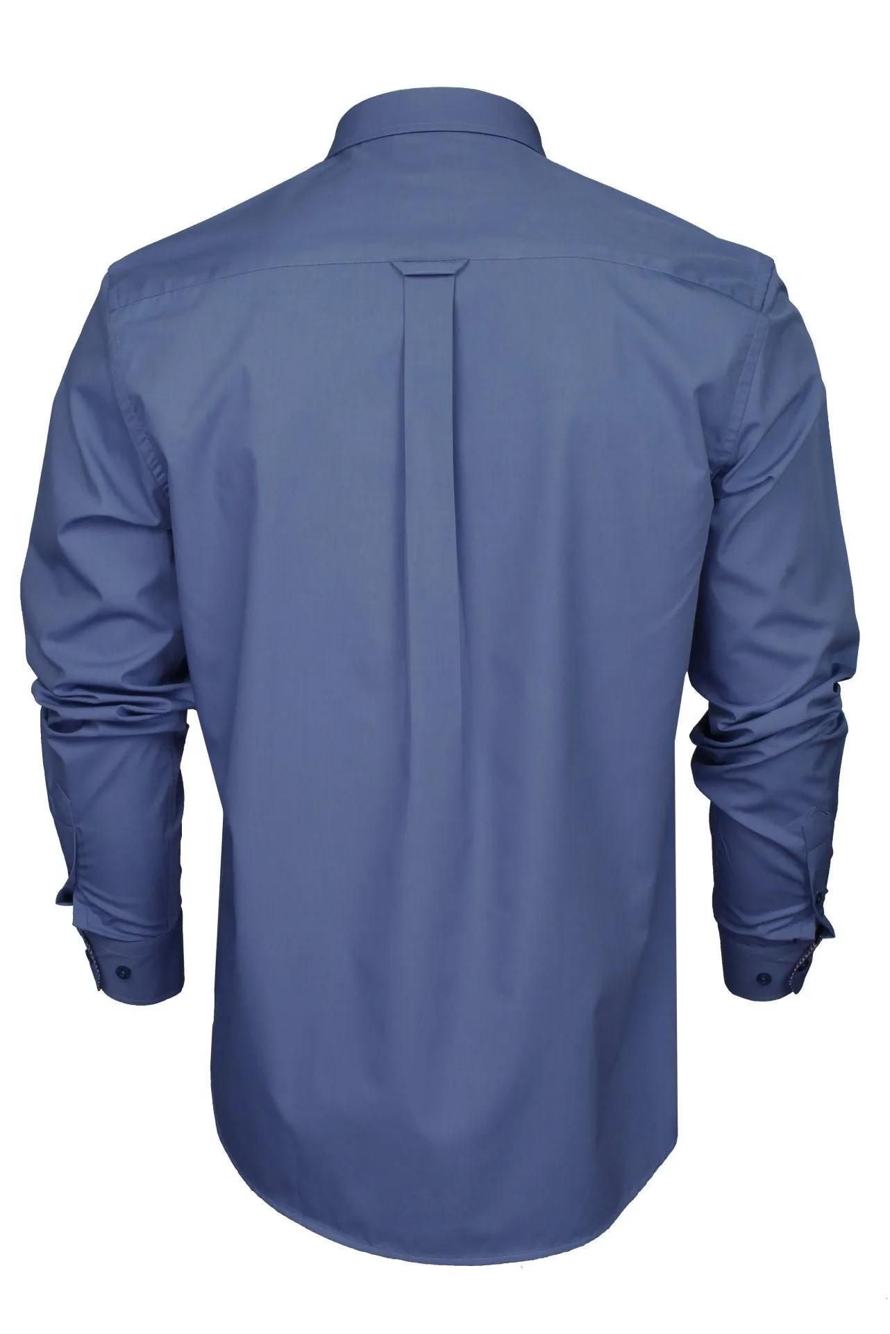 Xact Men's Long Sleeved Plain Poplin Shirt - Regular Fit