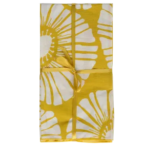 Yellow Retro Flower Napkins set of 4